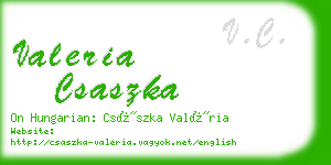 valeria csaszka business card